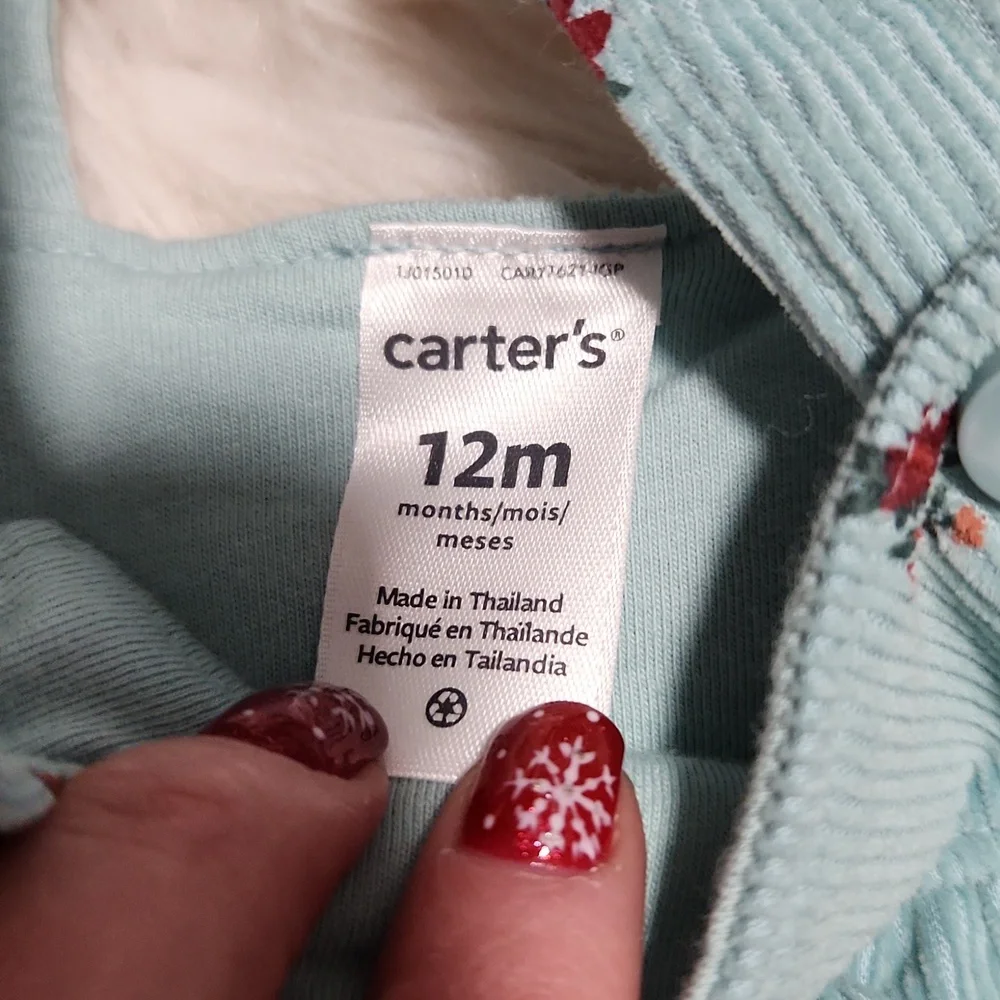 Carters corduroy jumper dress- 12 months